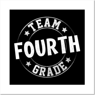Team Fourth Grade Teacher Student Back To School 4th Grade Posters and Art